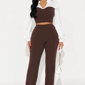 Long Sleeve Flare Pant Set
